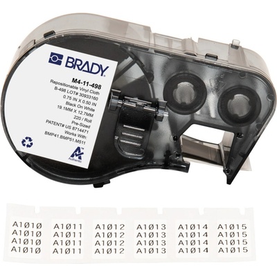 Brady M4-11-498 / 170785, 19.05 mm, Vinyl, черно копиране / бял фон (170785)