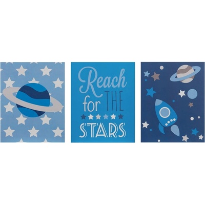 Premier Housewares Детски картини в комплект от 3 броя 16x20 cm Reach for the Stars - Premier Housewares (2800776)