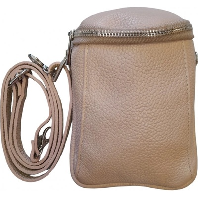 Vera Pelle kožená crossbody taška pudrová 7729 lila