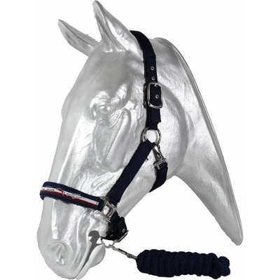 Kentaur Ohlávka podl. fleecem se stuhou + vodítko Modrá Červená – Zboží Mobilmania