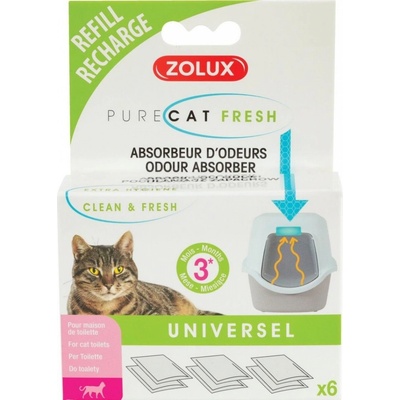 Zolux Purecat Refill osviežovač a pohlcovač zápachu 6 ks