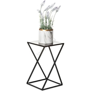 HowHomely Стойка за цветя 40x24 см черен (DD0281)