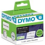 DYMO Етикет Кораб/наименуване 54x101 перм бял(220) (S0722430)