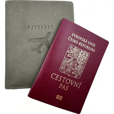 Kožené pouzdro na pas 80065 šedé HJP