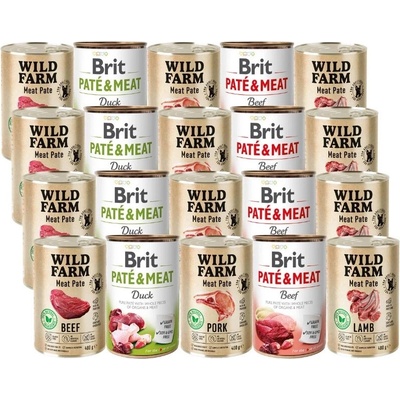 Brit Paté & Meat Wild Farm Paštéta Mix chutí 20 x 400 g