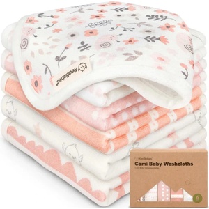 KeaBabies Комплект бебешки кърпички KeaBabies - От органичен памук, 6 броя (KB-CBWC-SWC) - ozone