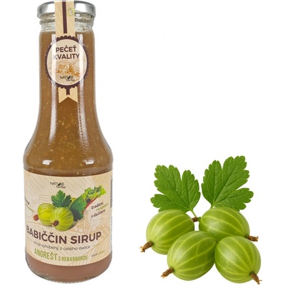 Nature Notea Babiččin sirup Angrešt s rebarborou 0,5 l
