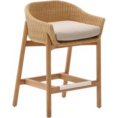 Kave Home Galea 65 cm židle z umělého ratanu Zahradní barová
