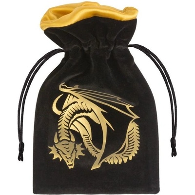 Váček na kostky Dragon Black & golden Velour