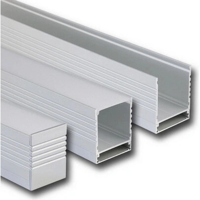 ML-761.001.07.2 Přisazený hliníkový profil PC, 35x43 mm, mléčný difuzor, komplet, 2 m