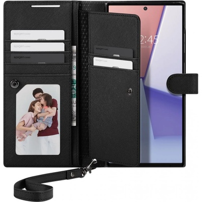 Spigen Калъф Spigen Wallet S Plus за Samsung Galaxy S23 Ultra - Черен