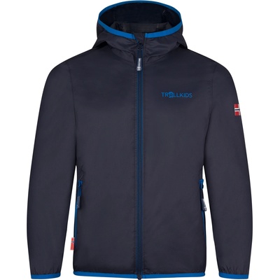 TROLLKIDS Детско водоустойчиво яке Trollkids Kid's Trolltunga Jacket Waterproof jacket - Navy / Cobalt Blue - размер 110 (EU) (703-4383-0214)