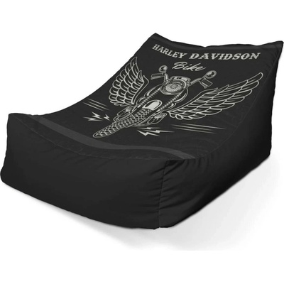 Sablio sedací vak lounge Harley-Davidson S křídly 80 x 95 x 50 cm