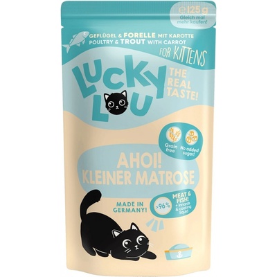 Lucky Lou Kitten drůbež se pstruhem a mrkví 125 g