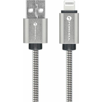 Forcell C236 USB-A na Lightning 2,4A 12W, 1m, stříbrný