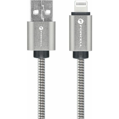 Forcell C236 USB-A na Lightning 2,4A 12W, 1m, stříbrný