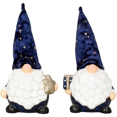 MAKRO Santa škriatok modrý 25x8x10cm, rôzne druhy