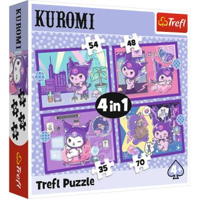 Trefl Пъзел 4в1 Ден с Куроми / Hello Kitty (34676)