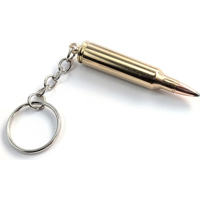 Prívesok na kľúče z náboja 22 250 Remington SP zlatý