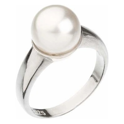 Pavona s.r.o. Stříbrný prsten s Preciosa perlou bílý 35022.1