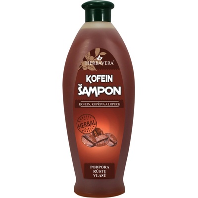 Herbavera Kofeínový šampón proti padaniu vlasov 550 ml