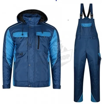 Image 1 of B-Wolf Ватиран работен комплект яке и полугащеризон BRAVER Set | Тъмно син , 120401 (120401)