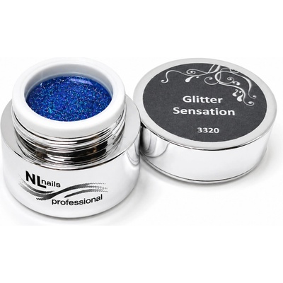 NL nails professional Uv Led barevný gel glitter Sensation 5ml