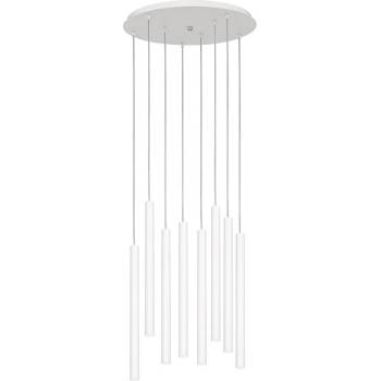 Kaspa Висяща лампа Roll осем елемента със сребрист конектор бяла (10708801)