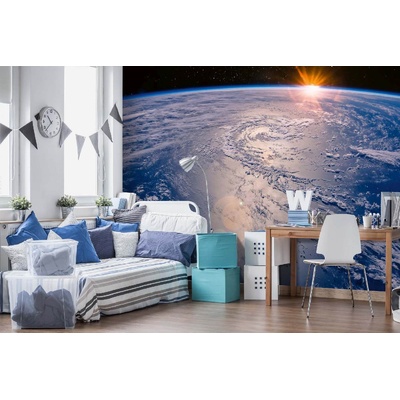 DIMEX ART Самозалепваща се флизелинова фототапета изглед към земята 375 x 250 см