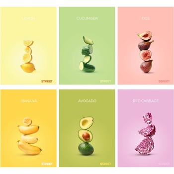 STREET Тетрадка Street, А4, бели листа, 54л, Fruit (24472-А-FRUIT)