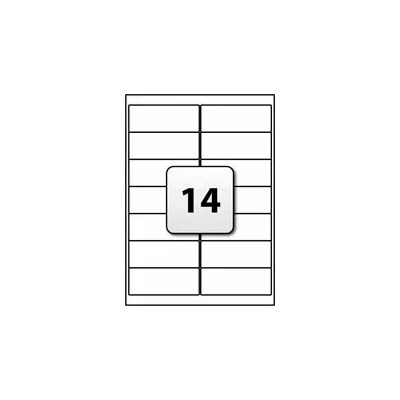 GENTLE УНИВЕРСАЛНИ ЕТИКЕТИ - 105, 0 mm x 42, 3 mm - 14 броя на лист - 100 листа - PN BR3653 - OUTLET - GENTLE (700 LABBR3653)