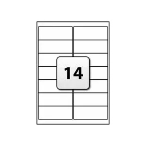 GENTLE УНИВЕРСАЛНИ ЕТИКЕТИ - 105, 0 mm x 42, 3 mm - 14 броя на лист - 100 листа - PN BR3653 - OUTLET - GENTLE (700 LABBR3653)