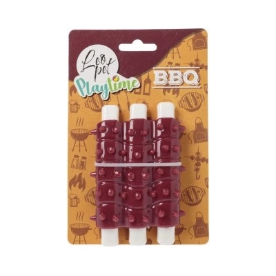 LEOPET Играчка за куче - tpe Ребра с аромат на барбекю - 12х7, 5 см - 1 бр, leopet Италия, 76065/ghp100