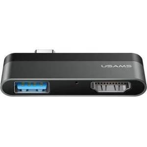 USAMS Хъб Usams US-SJ462 Type-C mini HUB (USB+HDMI) (SJ462HUB01)