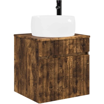 vidaXL Мивка за стена Опушен дъб 49 x 44, 5 x 66 см Инженерна дървесина (890617)