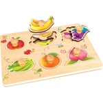 Hape Дървен пъзел Hape International - Плодове, 13 части (H1654) - baby