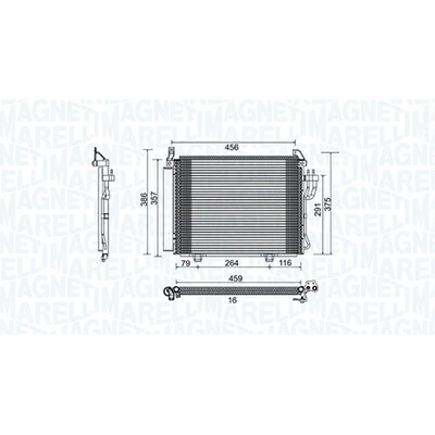 Kondenzátor klimatizace MAGNETI MARELLI 350203790000