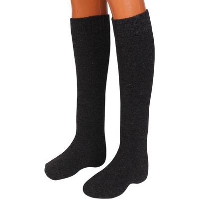 Дамски дълги вълнени чорапи 3/4 в цвят антрацит
