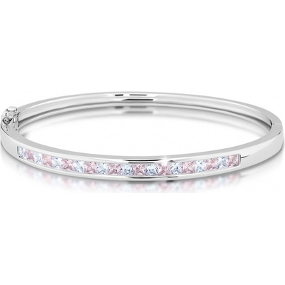 Modesi Luxusní pevný náramek s barevnými zirkony M01952