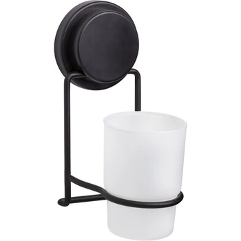 Metalife Поставка за четка за зъби с чаша Metalife MGS-711, 7х12х17.5 см, Черен (MGS-711)