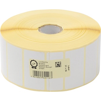 Brother LCE1E026051127P, 51мм x 26мм, оригинален бял хартиени етикети (LCE1E026051127P)