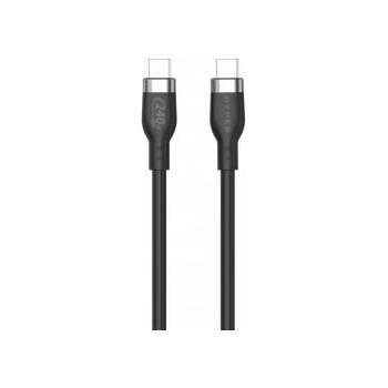 HyperDrive Hyper 2M Silicone 240W USB-C Charging Cable - Black