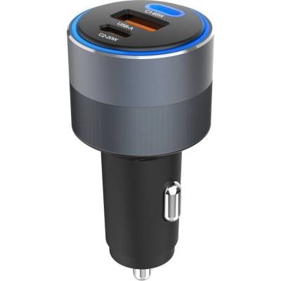 Forcell Зарядно за кола Forcell - F-Energy Alu, 85W, 2xUSB-C/USB-A, сиво (5903396275746)