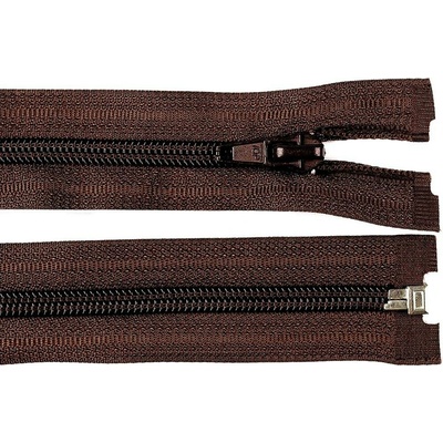 Pro Háčkování Spirálový zip No 5 dělitelný 80 cm čokoládově hnědý