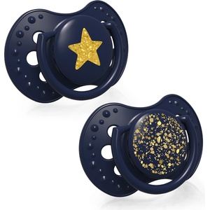 LOVI Силиконови залъгалки Lovi - Stardust, 0-3 m, 2 броя, Сини (22/892_blu)
