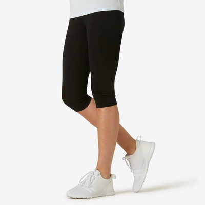 Domyos Dámske 3/4 legíny 500 Slim na džoging a fitnes čierne