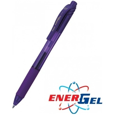 Pentel Автоматичен ролер Pentel Energel BL107, лилав цвят на писане, дебелина на линията 0.7 mm, гел, лилав, цената е за 1бр. (продава се в опаковка от 12бр. ) (OK26792)