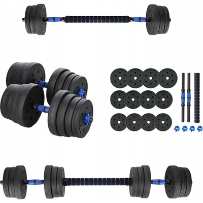 Sportprise Bitumenové činky nastavitelné 2 x 10 kg
