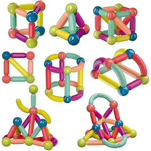 Magnetic Sticks Магнитен конструктор с топчета и пръчки Magnetic Sticks - 84 части (ACT187-3) - baby