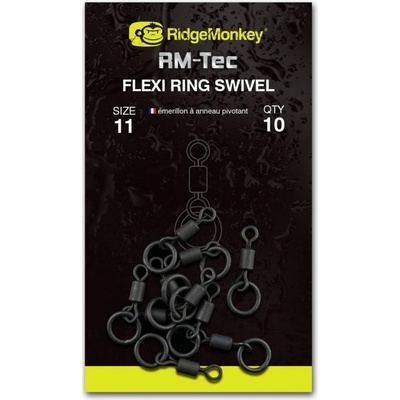 RidgeMonkey Obratlík RM-Tec Flexi Ring Swivel veľ.11 10 ks